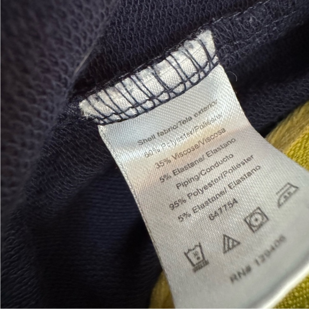 VENUS Navy Blue Track Jacket Sweatshirt EUC Tracksuit Asymmetrical Full Zip Up - Picture 6 of 7
